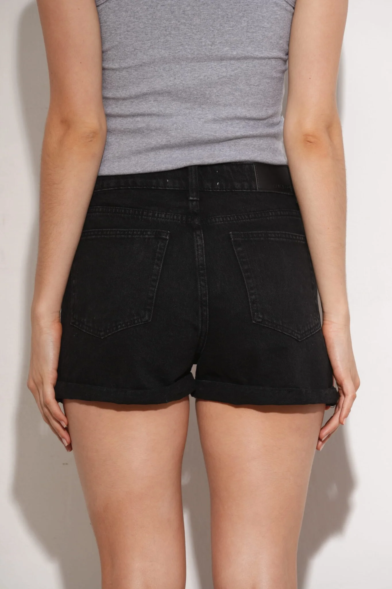 Short animal strass negro