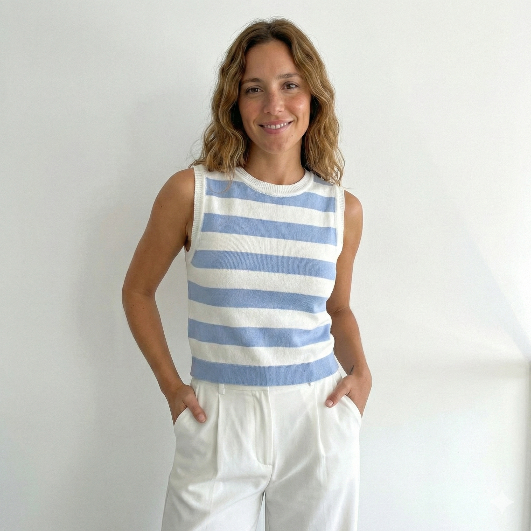 Musculosa rayada de hilo