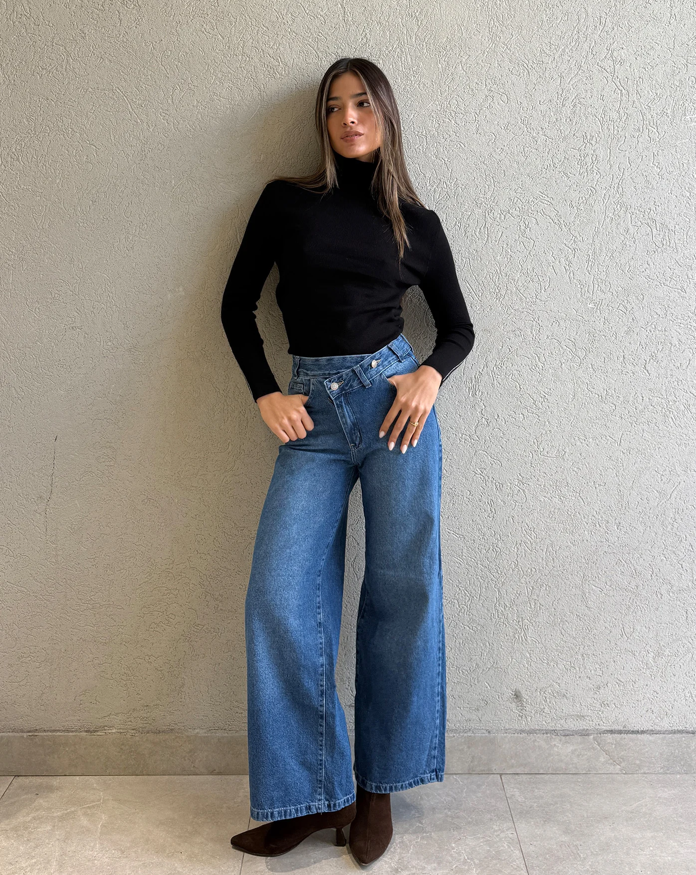 Wide leg indi asimétrico